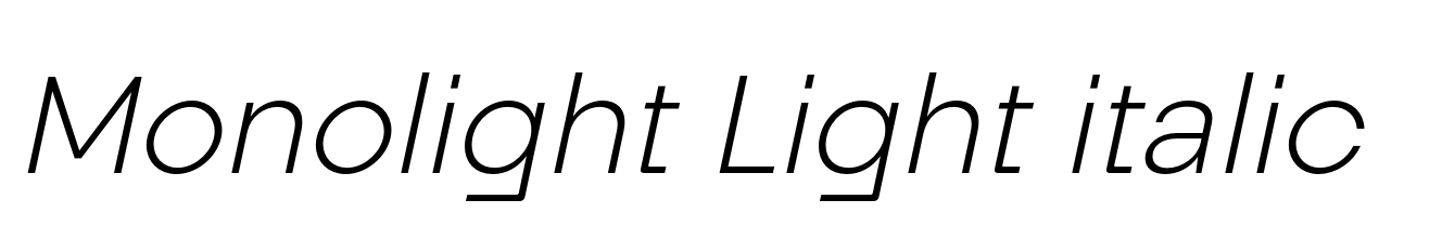 Monolight Light italic